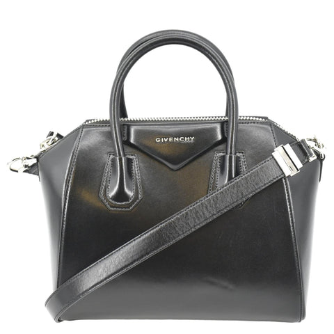 GIVENCHY Antigona Small Leather Shoulder Bag Black