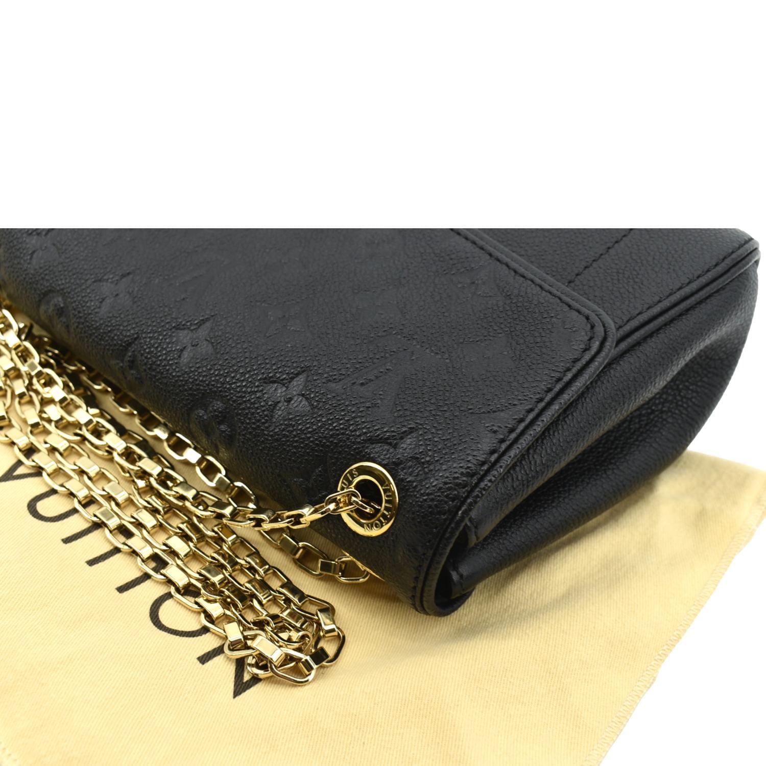 Saint Germain MM Shoulder bag in Monogram Empreinte leather, Gold Hard