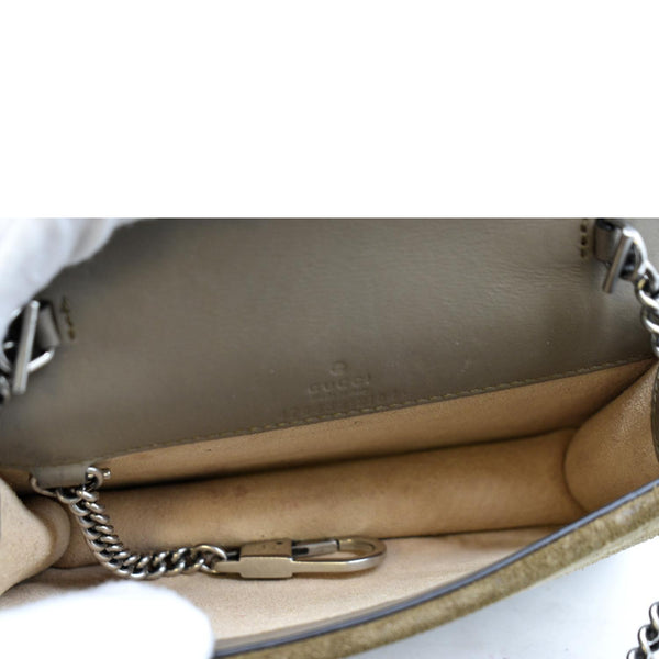 GUCCI Dionysus Super Mini GG Supreme Canvas Crossbody Bag Taupe 476432
