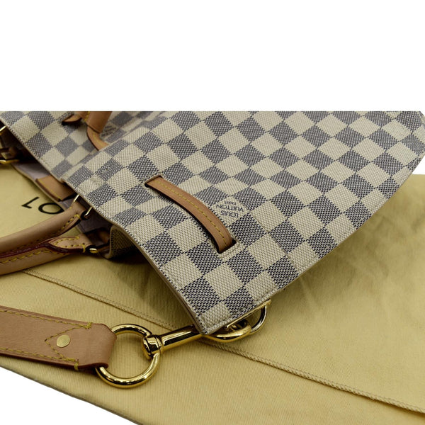 Louis Vuitton Girolata Damier Azur Shoulder Bag White - Top Left