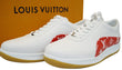LOUIS VUITTON White/Red Supreme X Sneakers 9.1/2