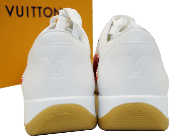 LOUIS VUITTON White/Red Supreme X Sneakers 9.1/2