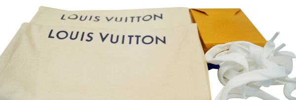 LOUIS VUITTON White/Red Supreme X Sneakers 9.1/2