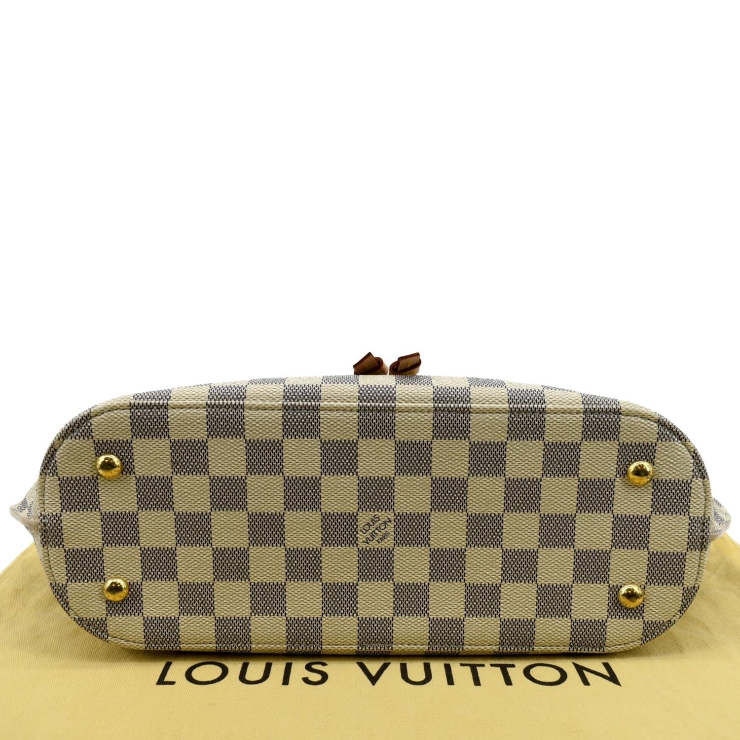 Louis Vuitton Neutrals, Pattern Print Damier Azur Girolata Medium
