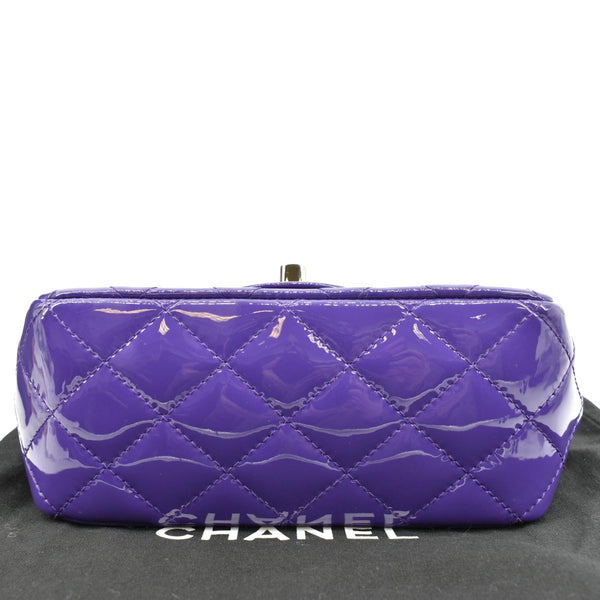 Chanel Mini Flap Patent Calfskin Leather Shoulder Bag - Bottom