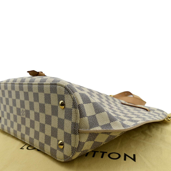 Louis Vuitton Girolata Damier Azur Shoulder Bag White - Bottom Right