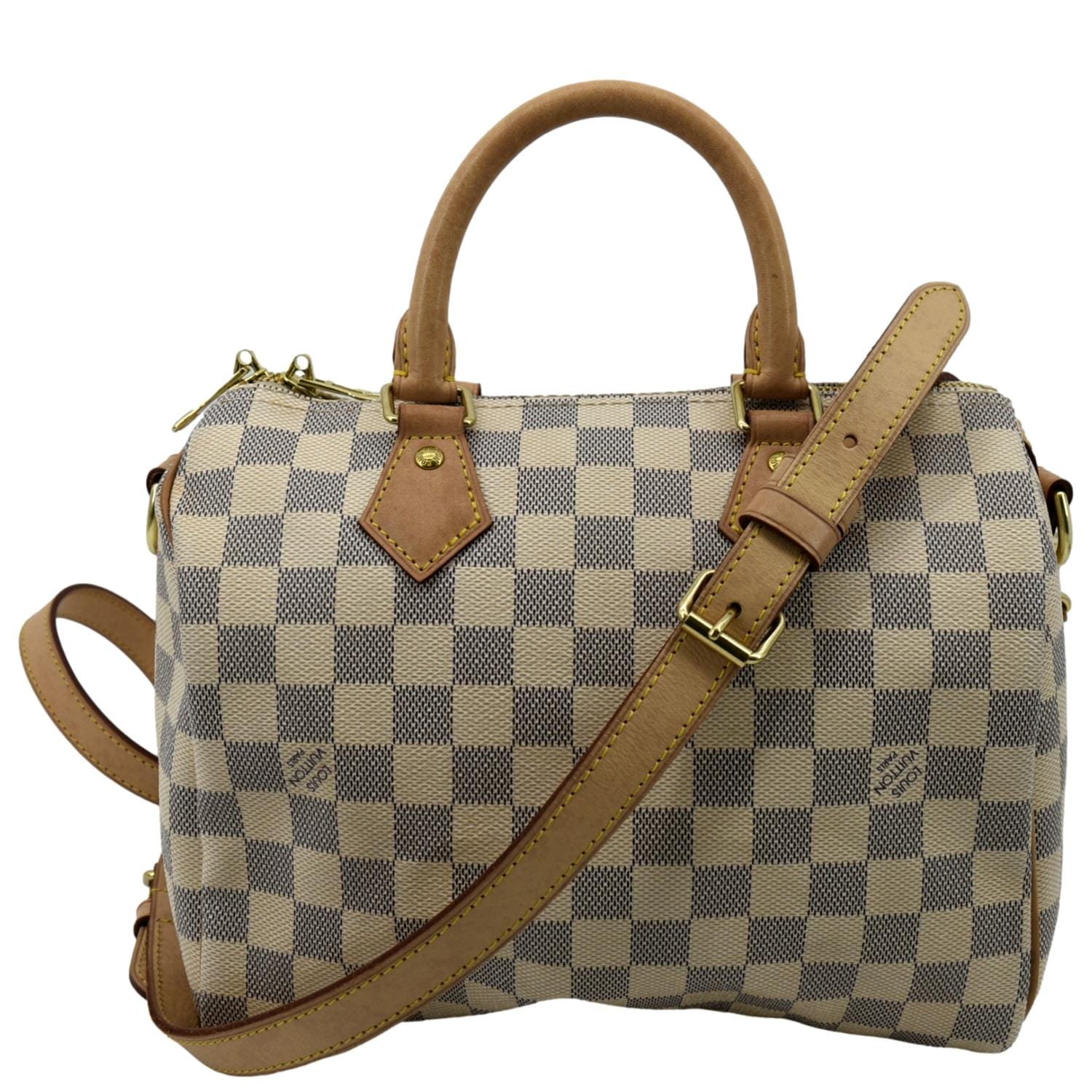 Louis Vuitton, Bags, Louis Vuitton Speedy Bandoulire 3 Handbag In Damier  Azur Canvas Wstrap