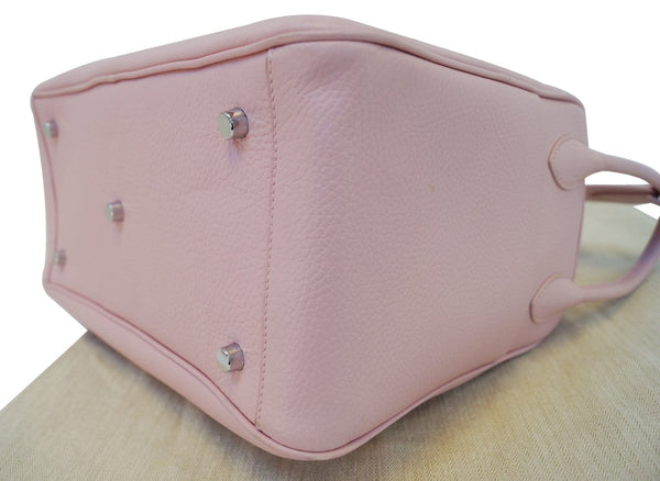 Hermes Lindy - Hermes 34cm Pink Clemence Shoulder Bag -corner