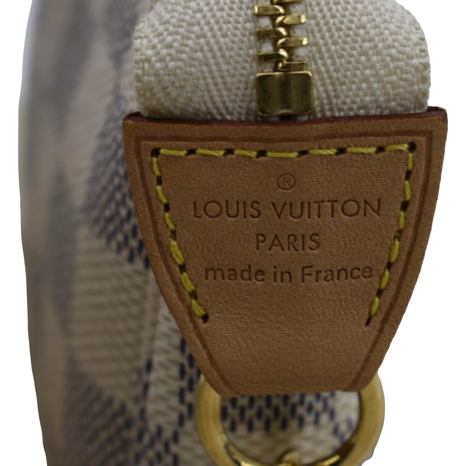 Louis Vuitton Vintage - Damier Azur Mini Pochette Accessoires Pouch - White  - Damier Canvas Pouch - Luxury High Quality - Avvenice