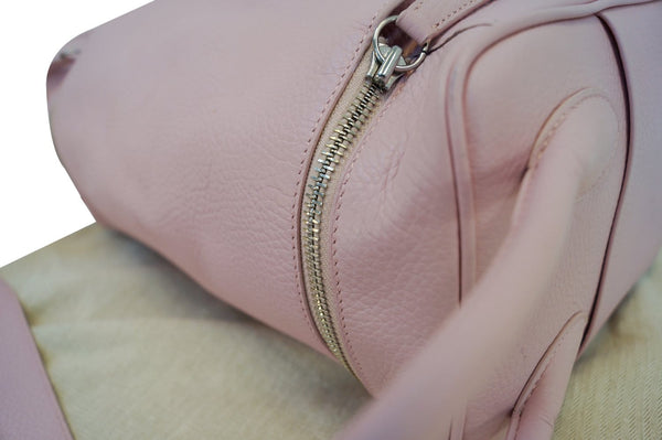 Hermes Lindy - Hermes 34cm Pink Clemence Shoulder Bag - zip