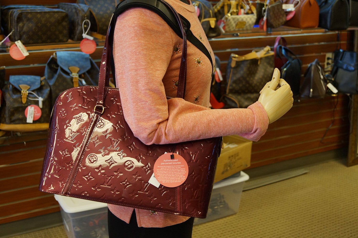 Louis Vuitton, Bags, Authenticity Guaranteed Louis Vuitton Epi Voltaire Shoulder  Tote Bag Purse Red