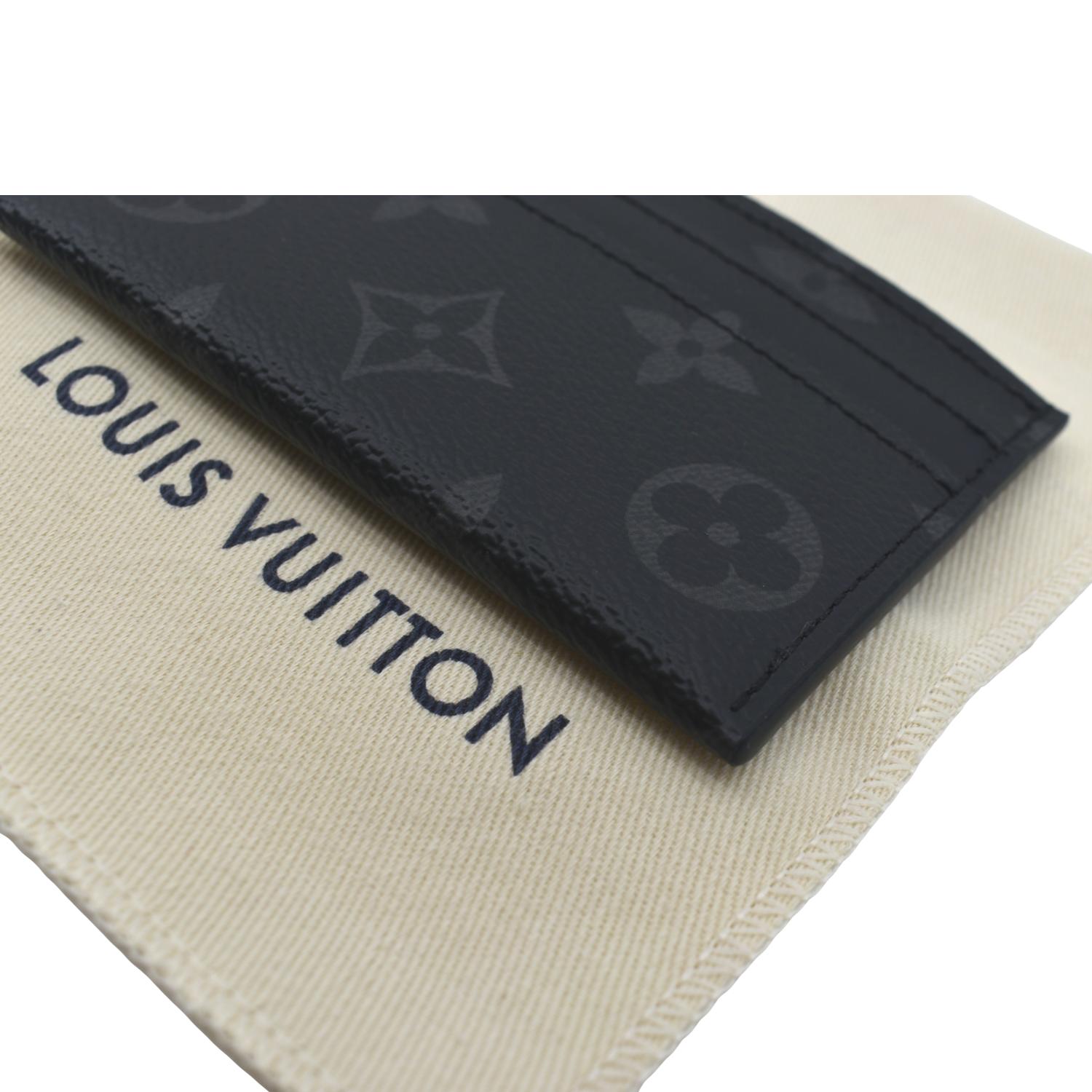 Authentic Louis Vuitton Men's Wallet W/Box and the pouch, Black with a logo