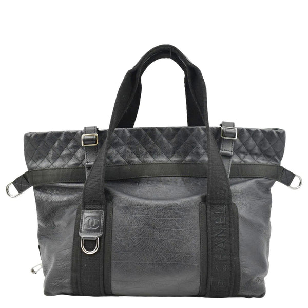 Chanel 2way Leather Shoulder Bag Black - Front