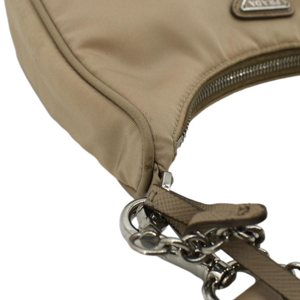 PRADA Re-Edition 2005 Re-Nylon Shoulder Bag Beige