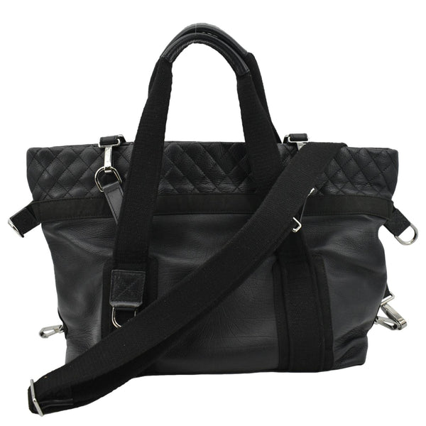 Chanel 2way Leather Shoulder Bag Black - Back