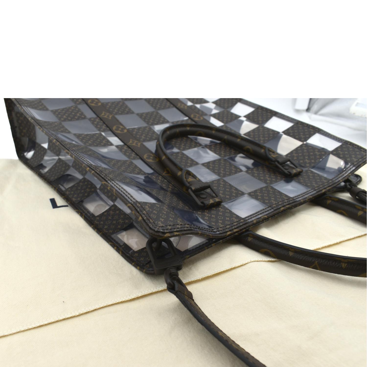 Louis Vuitton Sac Plat Chess PVC Monogram Shoulder Bag