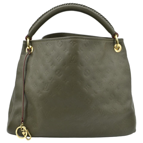 LOUIS VUITTON Artsy MM Monogram Empreinte Leather Shoulder Bag Khaki Green