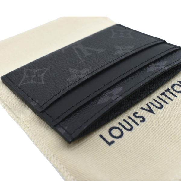 Louis Vuitton Monogram Eclipse Card Holder Black - Top Left