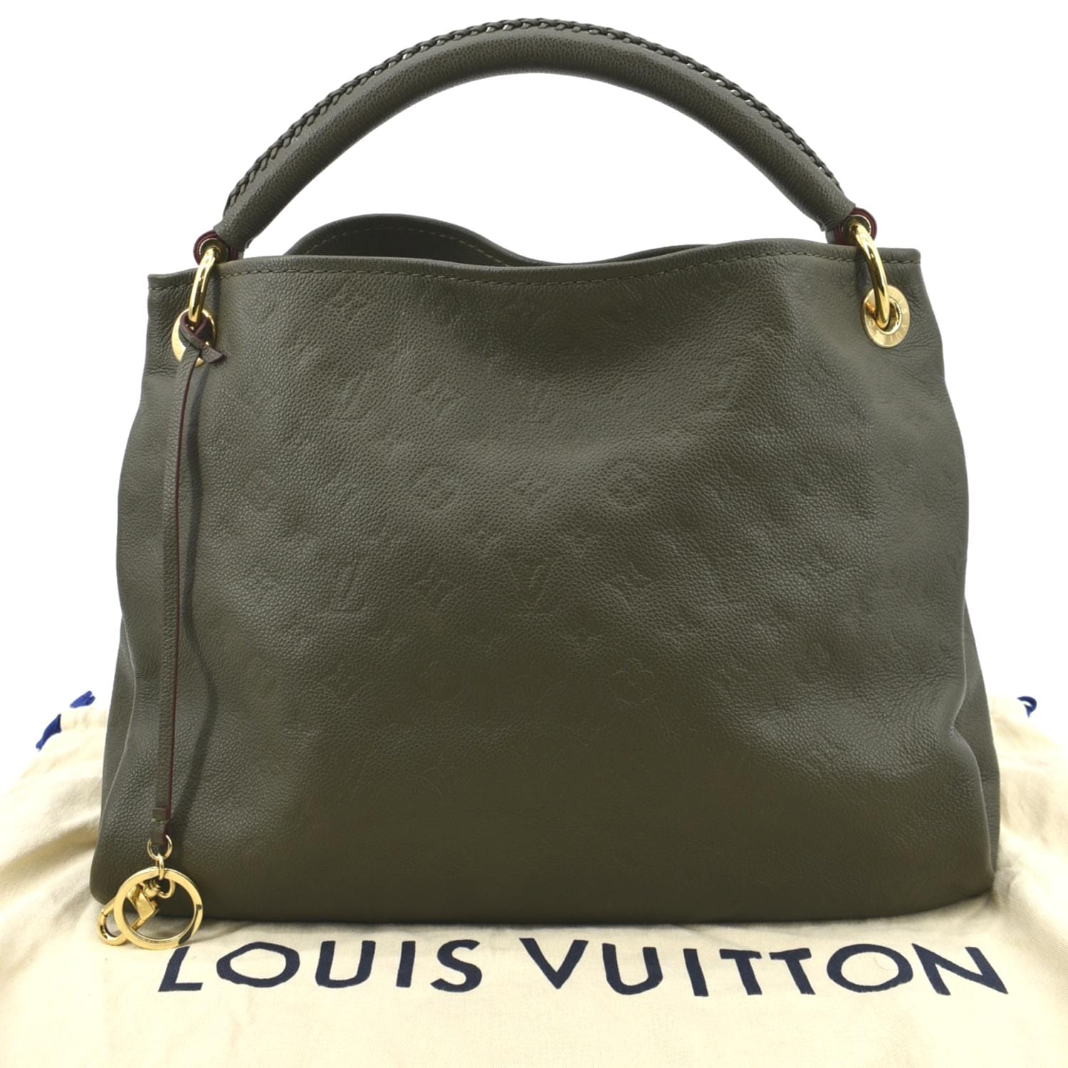 LOUIS VUITTON Artsy MM Monogram Empreinte Leather Shoulder Bag Khaki G