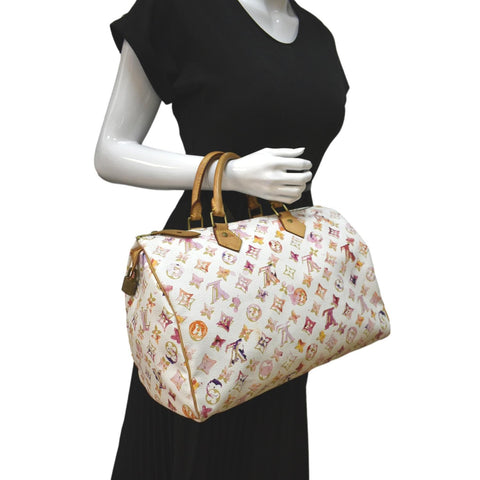 Louis Vuitton Richard Prince Watercolor Satchel Bag - Full View