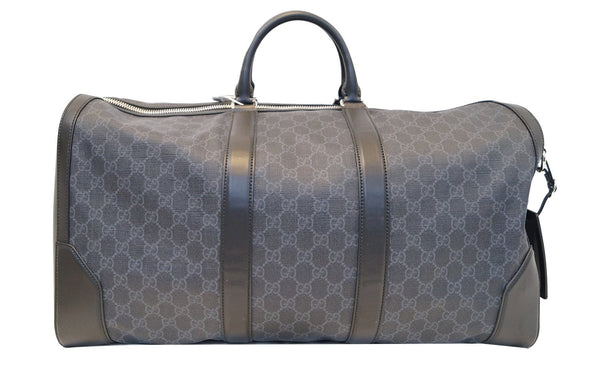 GUCCI Black Soft GG Supreme carry-on Duffle Travel Bag 478323