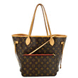 LOUIS VUITTON Neverfull MM Monogram Canvas Tote Bag Brown