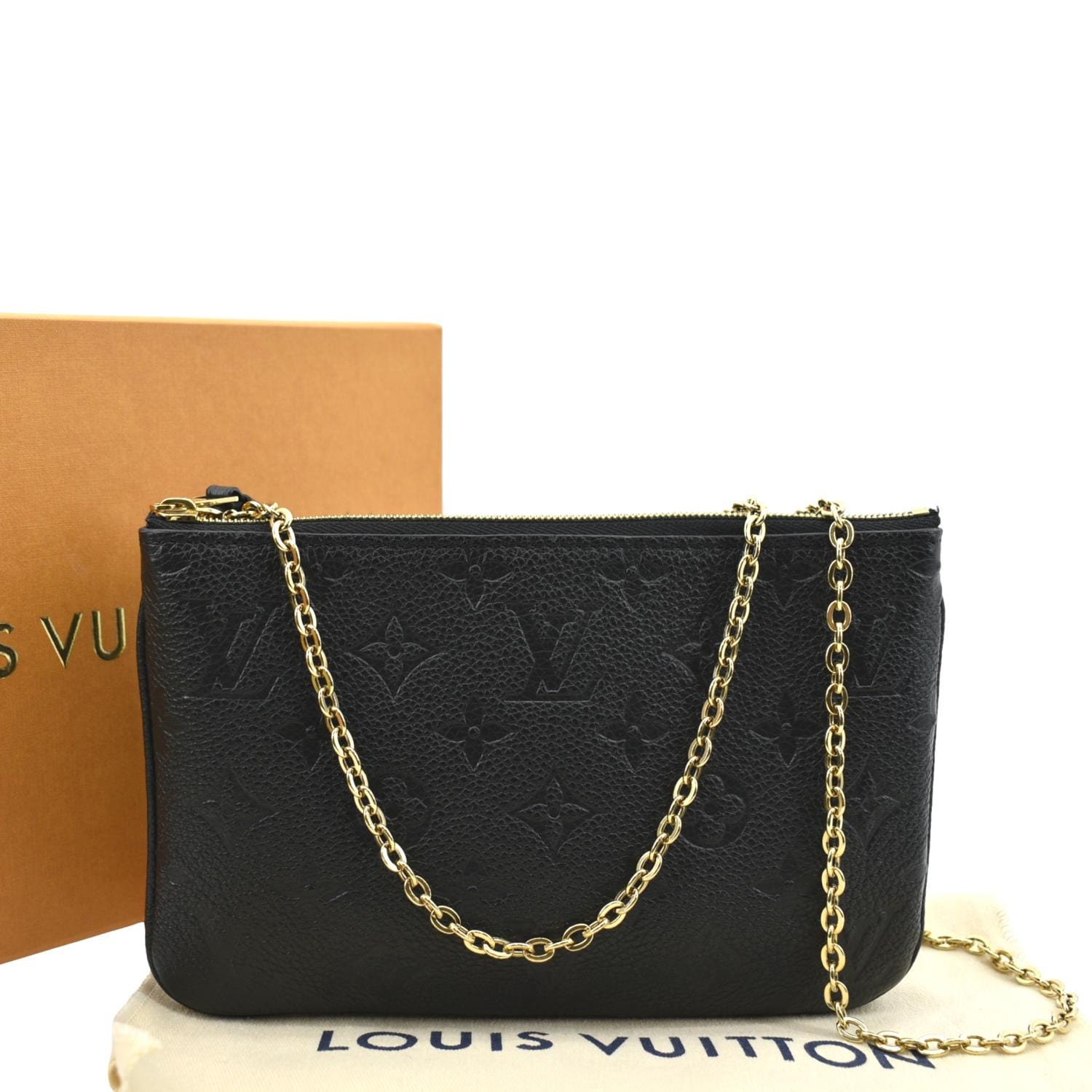 Louis Vuitton Double Zip Pochette, Black, One Size