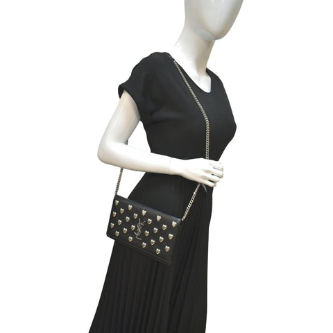 Yves Saint Laurent Kate Heart Leather Shoulder Bag - Full View