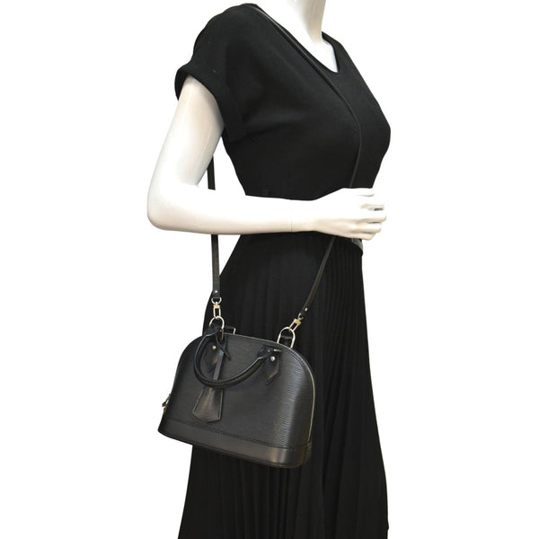 Louis Vuitton Alma BB Epi Leather Satchel Crossbody Bag - Full View 