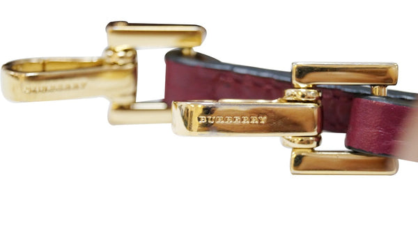 BURBERRY Embossed Leather Crossbody Clutch Bag