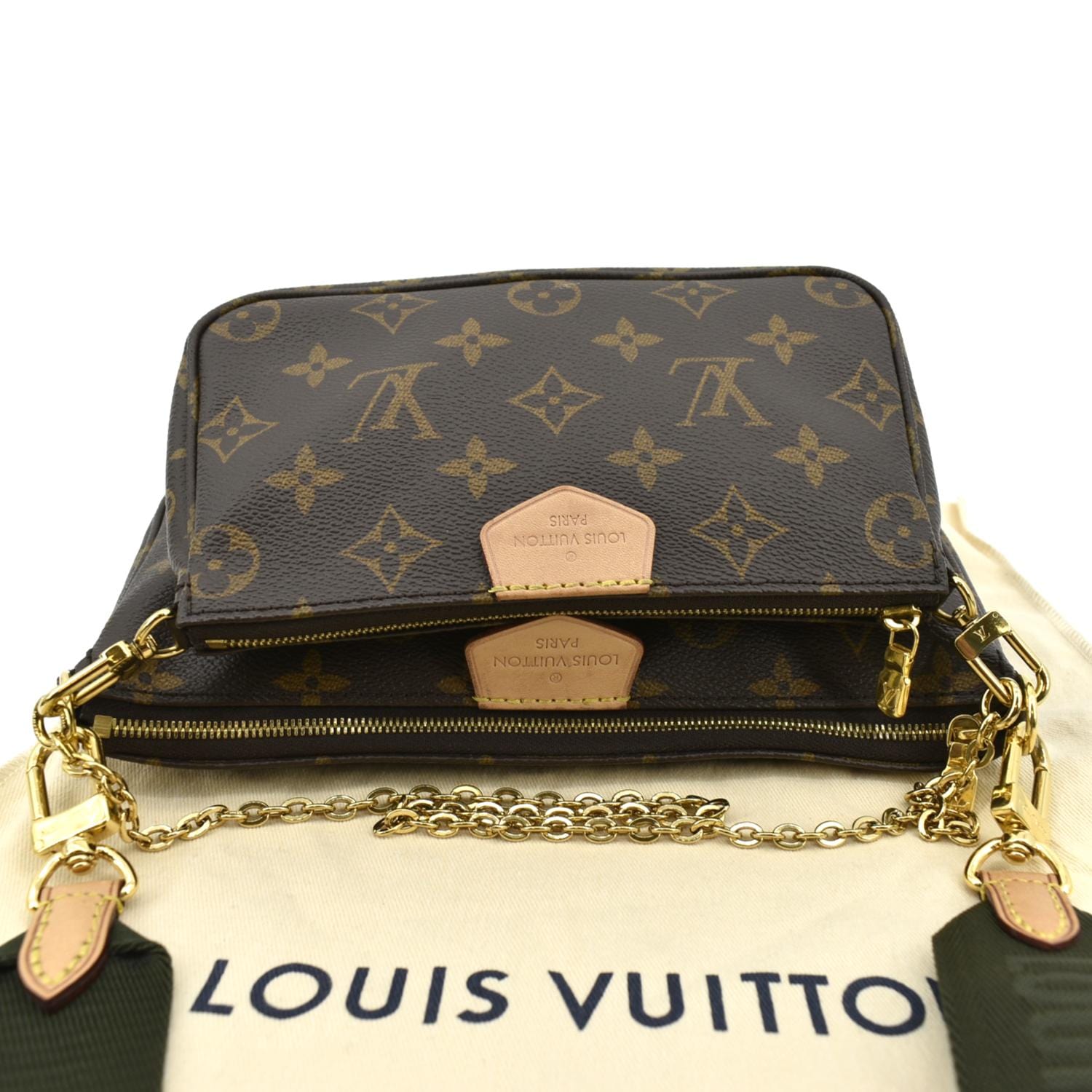Multi pochette accessoires crossbody bag Louis Vuitton Blue in Cotton -  29544683