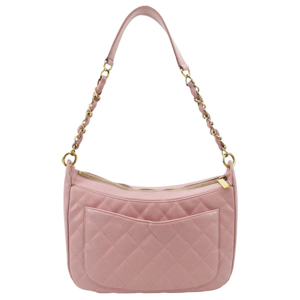 CHANEL Timeless CC Caviar Leather Flap Shoulder Bag Pink