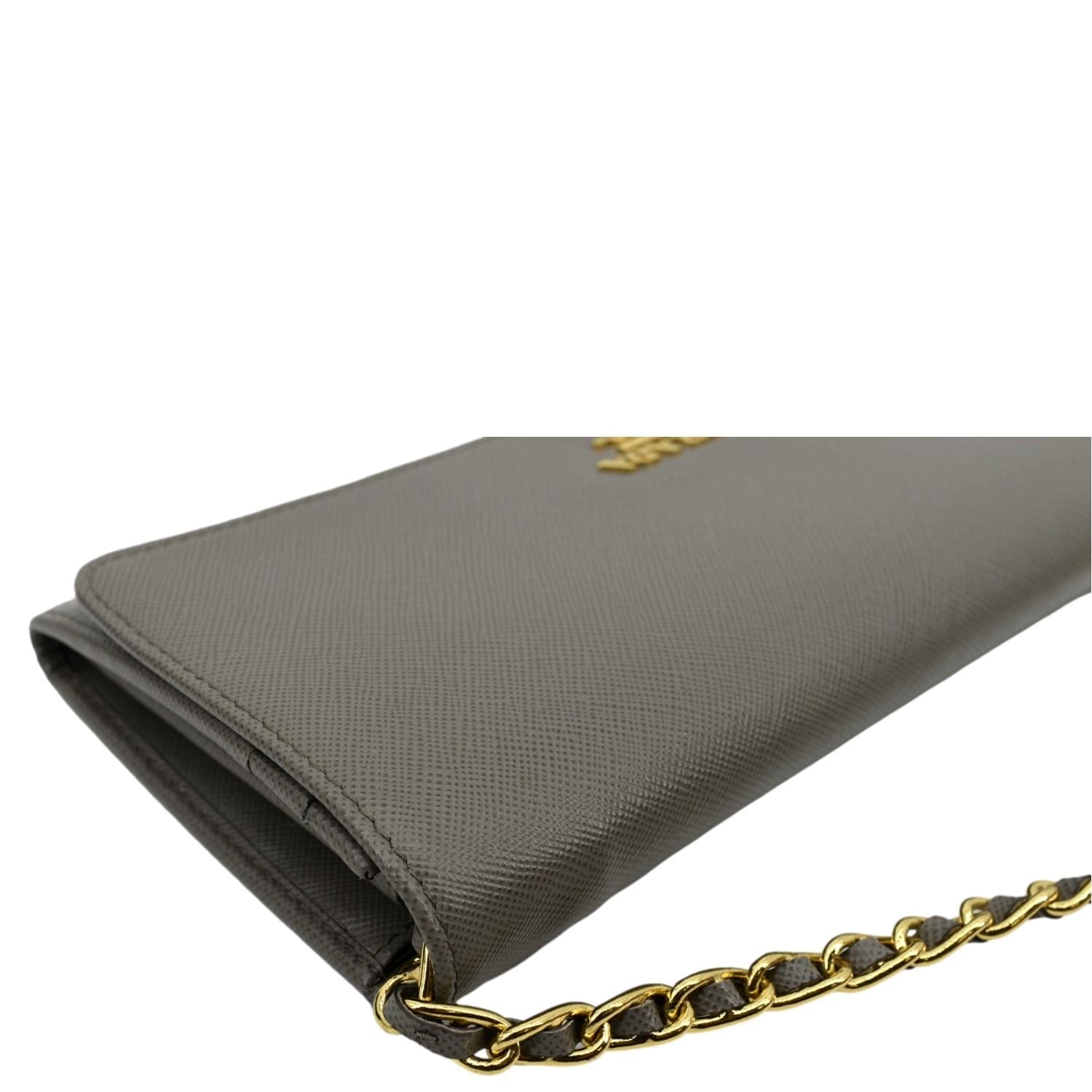Prada Wallet on Chain Diagramme Quilted Leather at 1stDibs