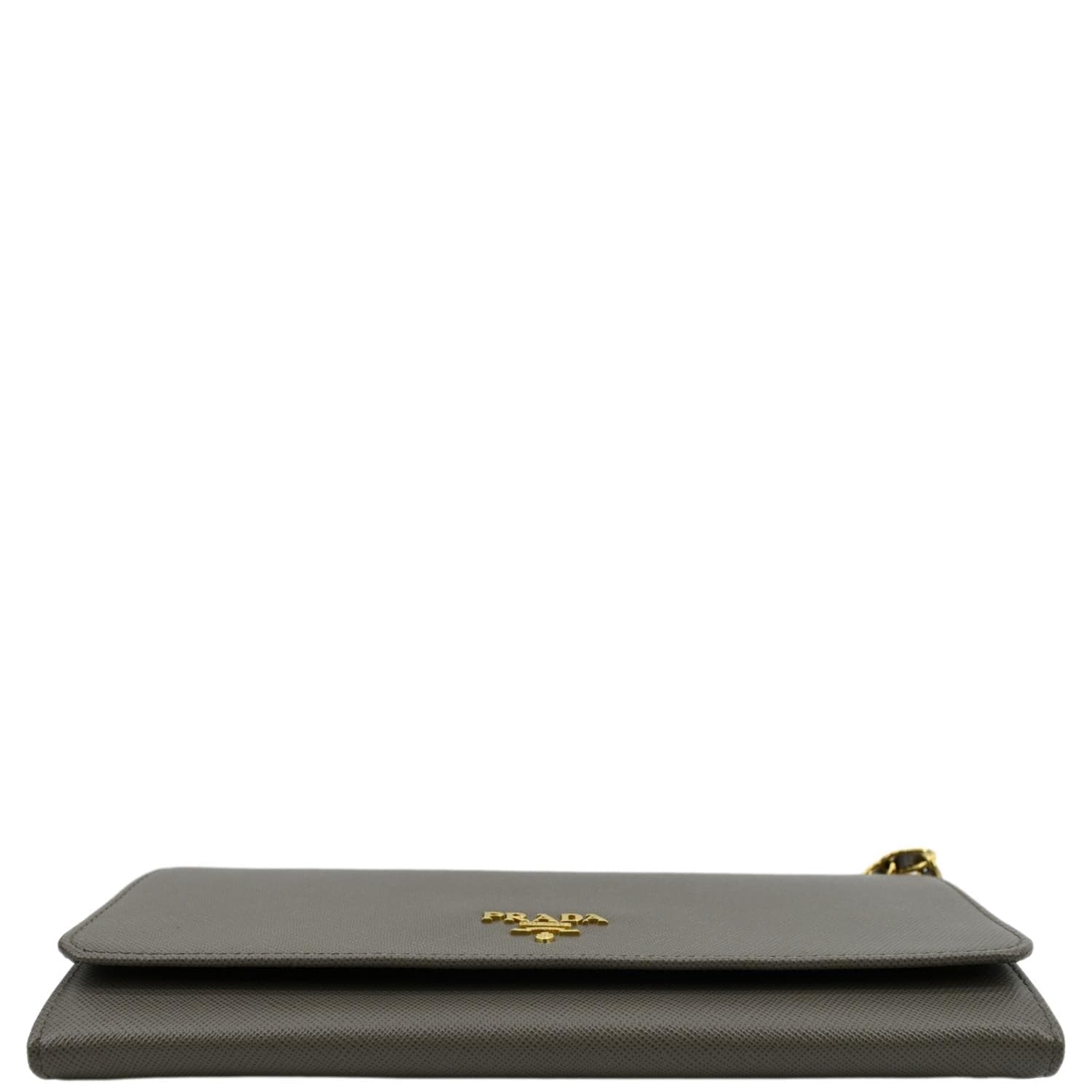 Prada Wallet On A Chain Leather Shoulder Bag in Black