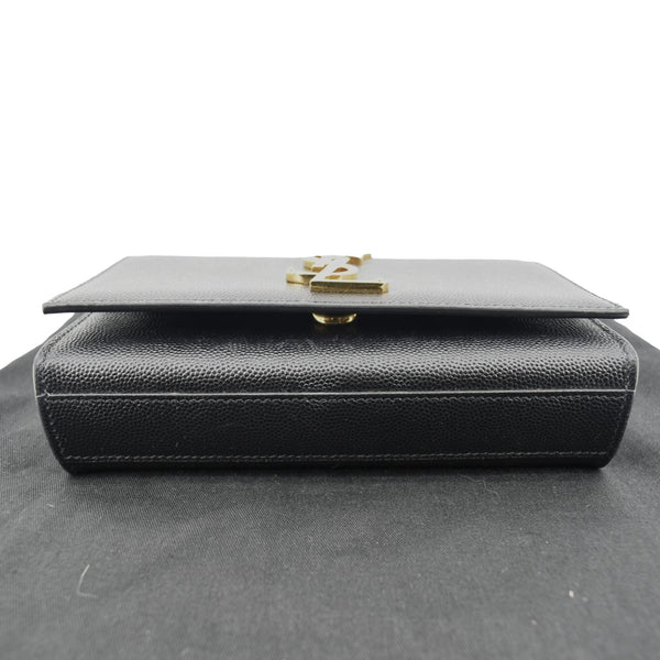 Yves Saint Laurent Kate Leather Shoulder Bag Black - Bottom