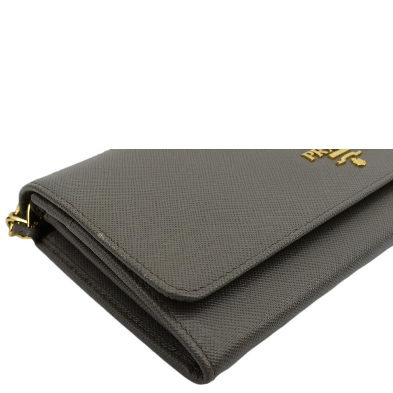 PRADA Wallet Chain 1BP012 Chain wallet Safiano leather/Gold Hardware B –