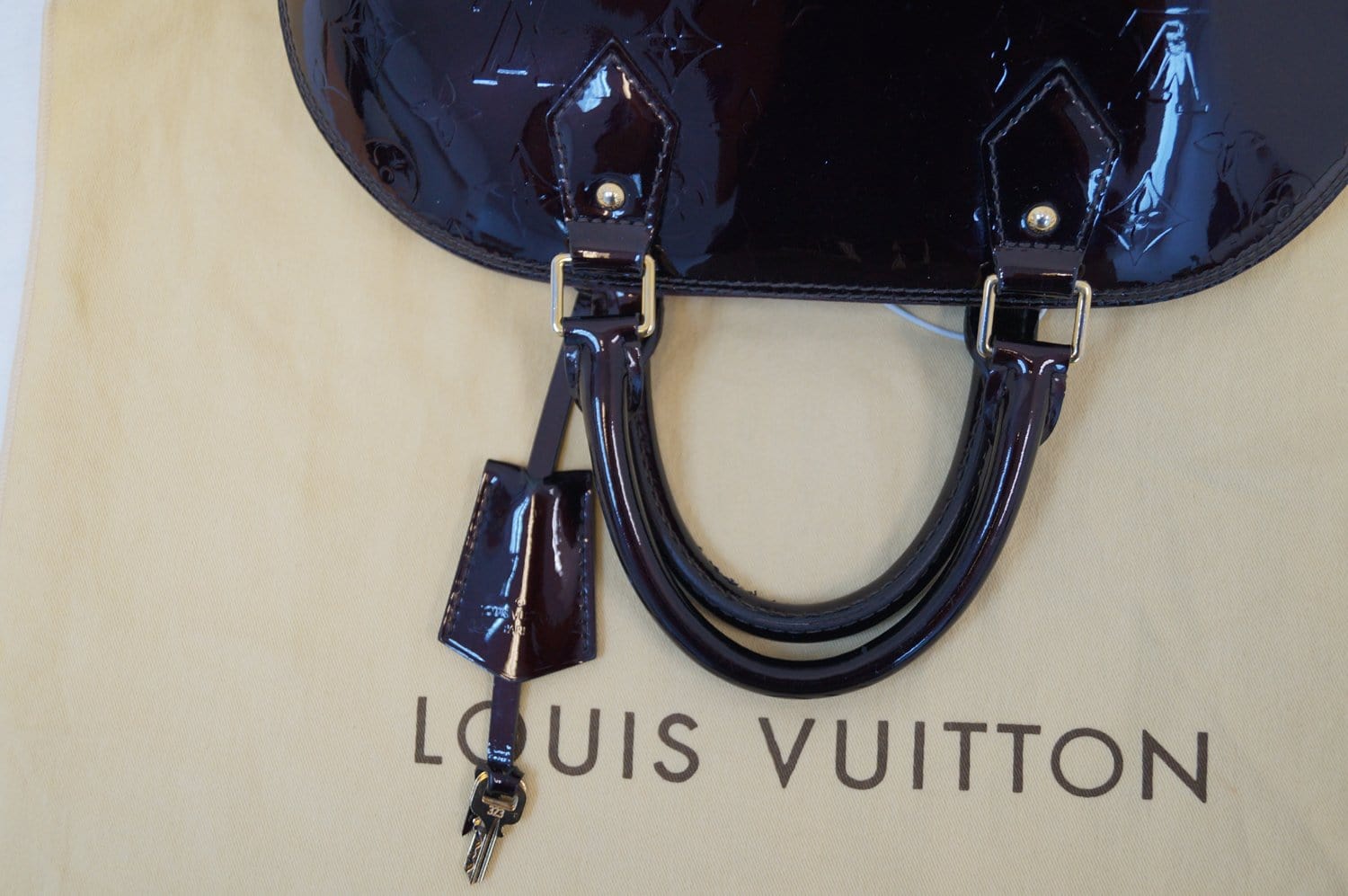 Louis Vuitton Louis Vuitton Alma PM Burgundy Vernis Monogram