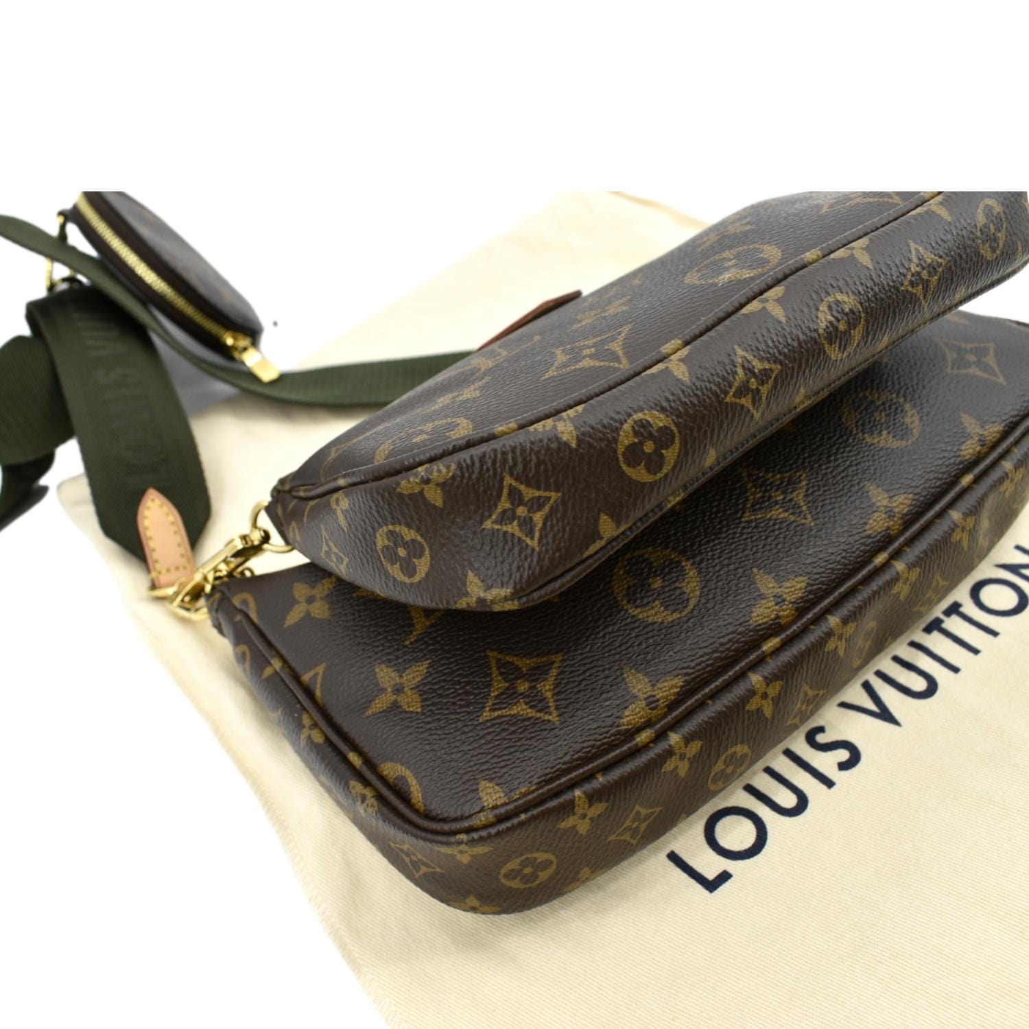 Louis Vuitton Khaki and Monogram Multi Pochette Accessoires