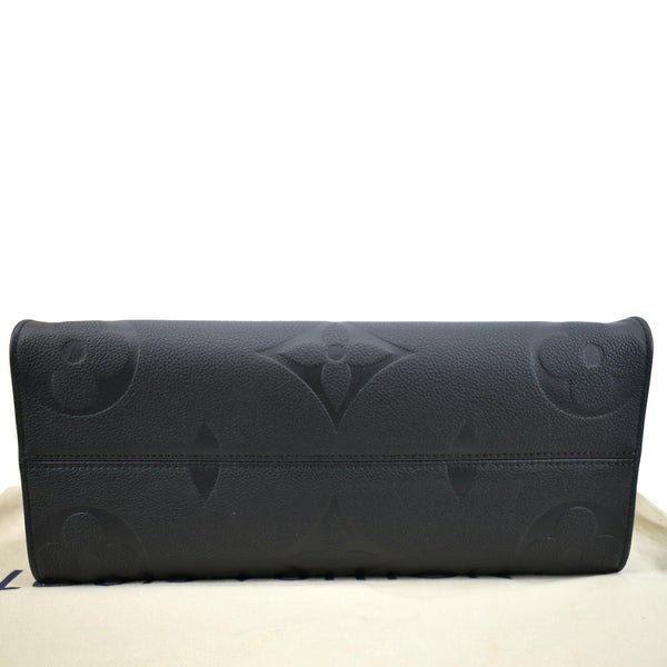 LOUIS VUITTON Onthego MM Giant Monogram Empreinte Leather Tote Shoulder Bag Black