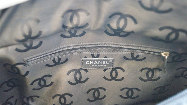 CHANEL Beige/Black Ligne Cambon Large Tote Bag