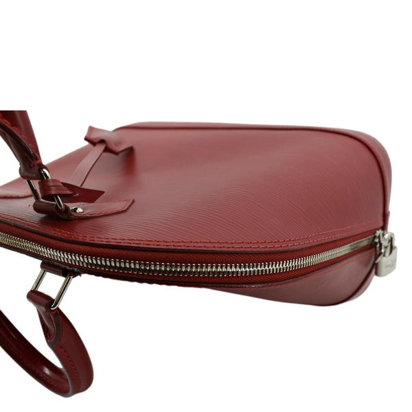 LOUIS VUITTON Alma GM Epi Leather Satchel Bag Red