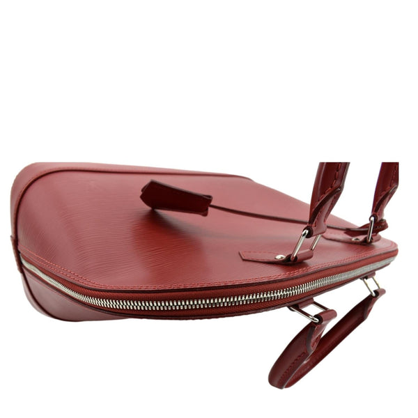 LOUIS VUITTON Alma GM Epi Leather Satchel Bag Red