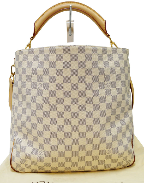 LOUIS VUITTON Damier Azur Soffi White Shoulder Handbag
