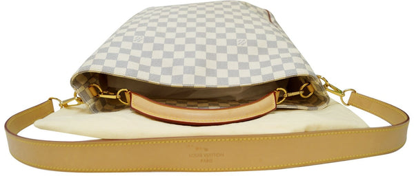 LOUIS VUITTON Damier Azur Soffi White Shoulder Handbag