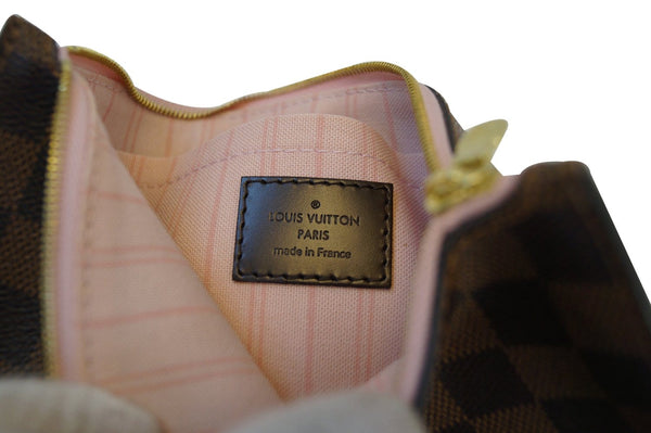 LOUIS VUITTON Damier Ebene Pink Pochette Pouch For Neverfull