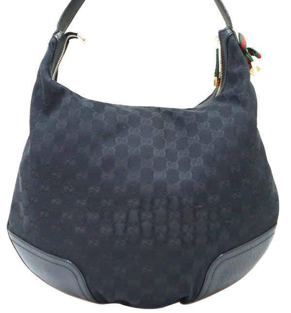 GUCCI Black GG Canvas Princy Hobo Bag