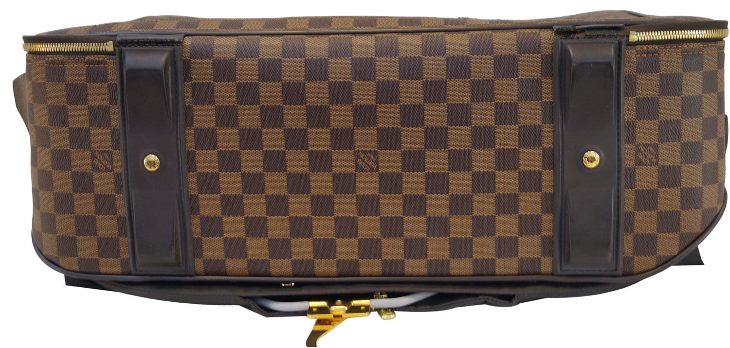 Louis Vuitton Ebene Pegase 65 Damier Brown Rolling Weekend Travel Bag –  High End Hobbies