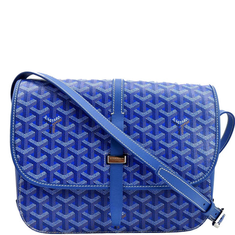 GOYARD Belvedere PM Canvas Messenger Bag Blue
