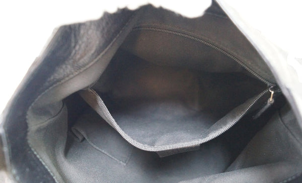 GUCCI GG Guccissima Leather Black Shoulder Bag 248272