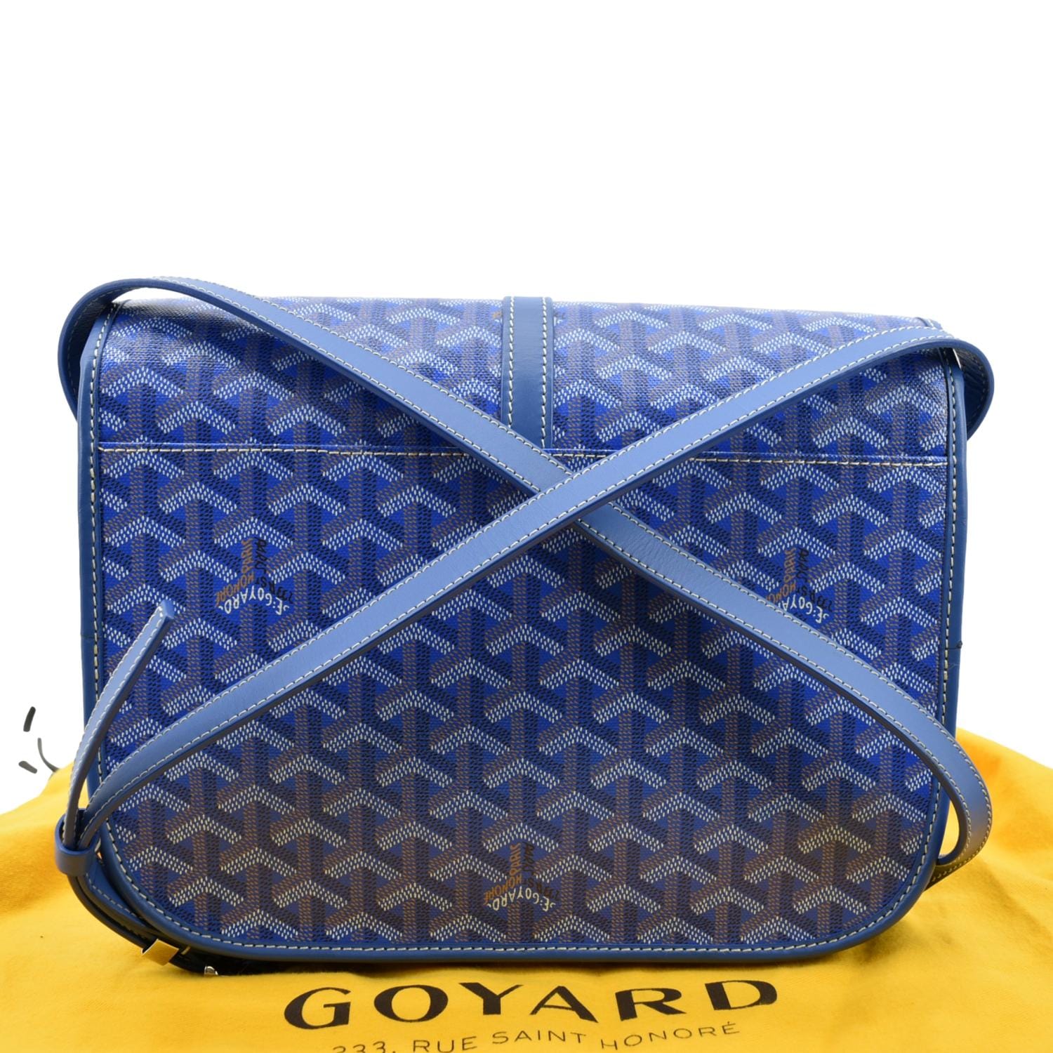 GOYARD Goyardine Belvedere MM Messenger Bag Sky Blue 429917